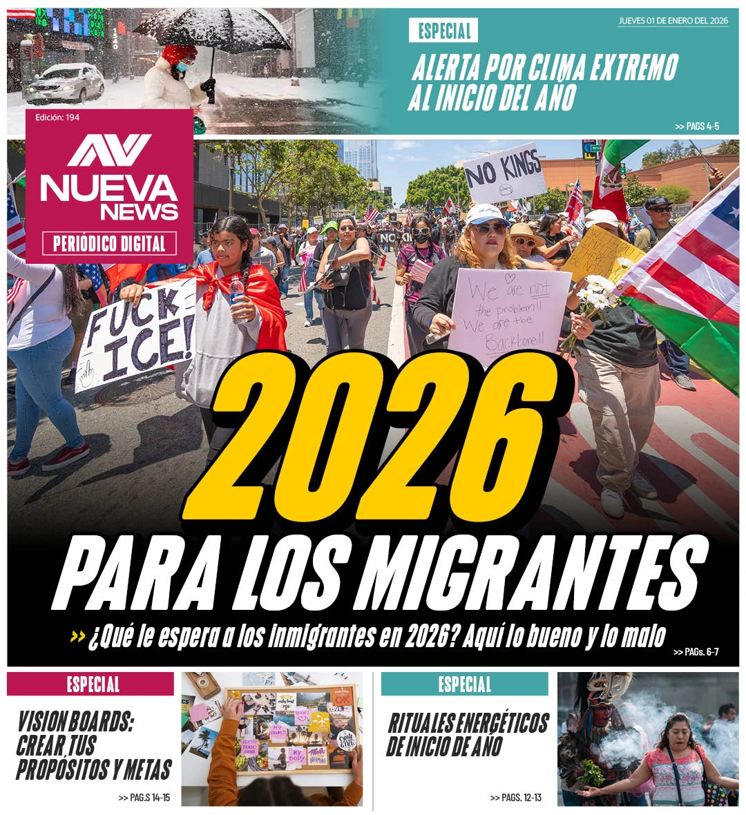 EN PORTADA: 2026 PARA LOS MIGRANTES ¿Qué le espera a los inmigrantes en 2026? Aquí lo bueno y lo malo. 